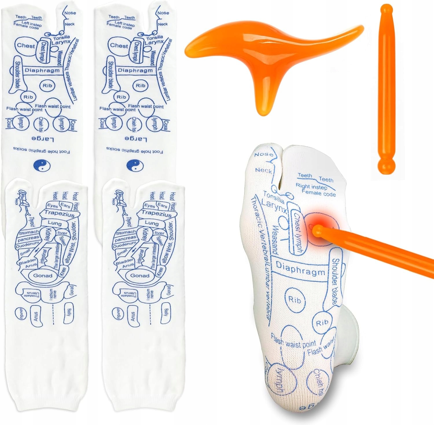 Ponožky Ponožky Pro Reflexní Masáž, 2 Páry