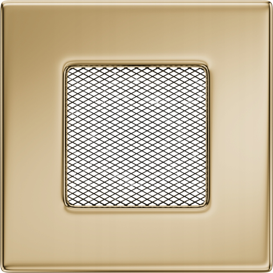 Větrací krbová mřížka 11x11 cm Pozlacená