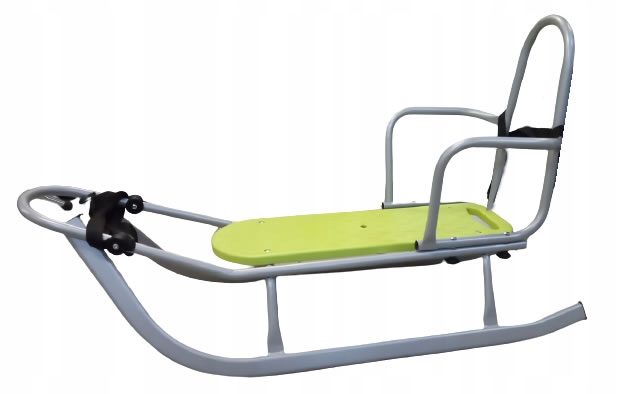 Sanki metalowe Piccolino Z Oparciem 100kg Zielone Adbor
