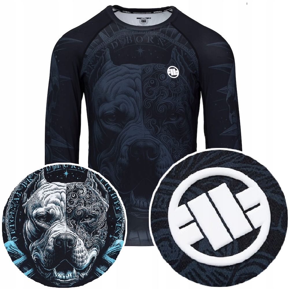 Męski Longsleeve Rashguard Pit Bull World sportowy treningowy nadruk_XL