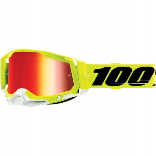 Žlté Okuliare Na Motokros 100 % Racecraft 2 Zrkadlové 50010-0004