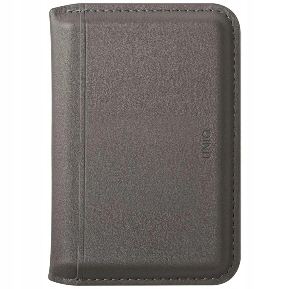 Portfel magnetyczny Rfid Uniq Lyden Ds ze stojakiem na telefon szary