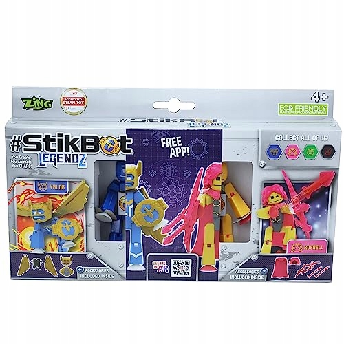 Zing StikBot Legendz 2pk Valor & Ruebell (5060122735940 Zing StikBot Legendz 2pk Valor & Ruebell (5060122735940