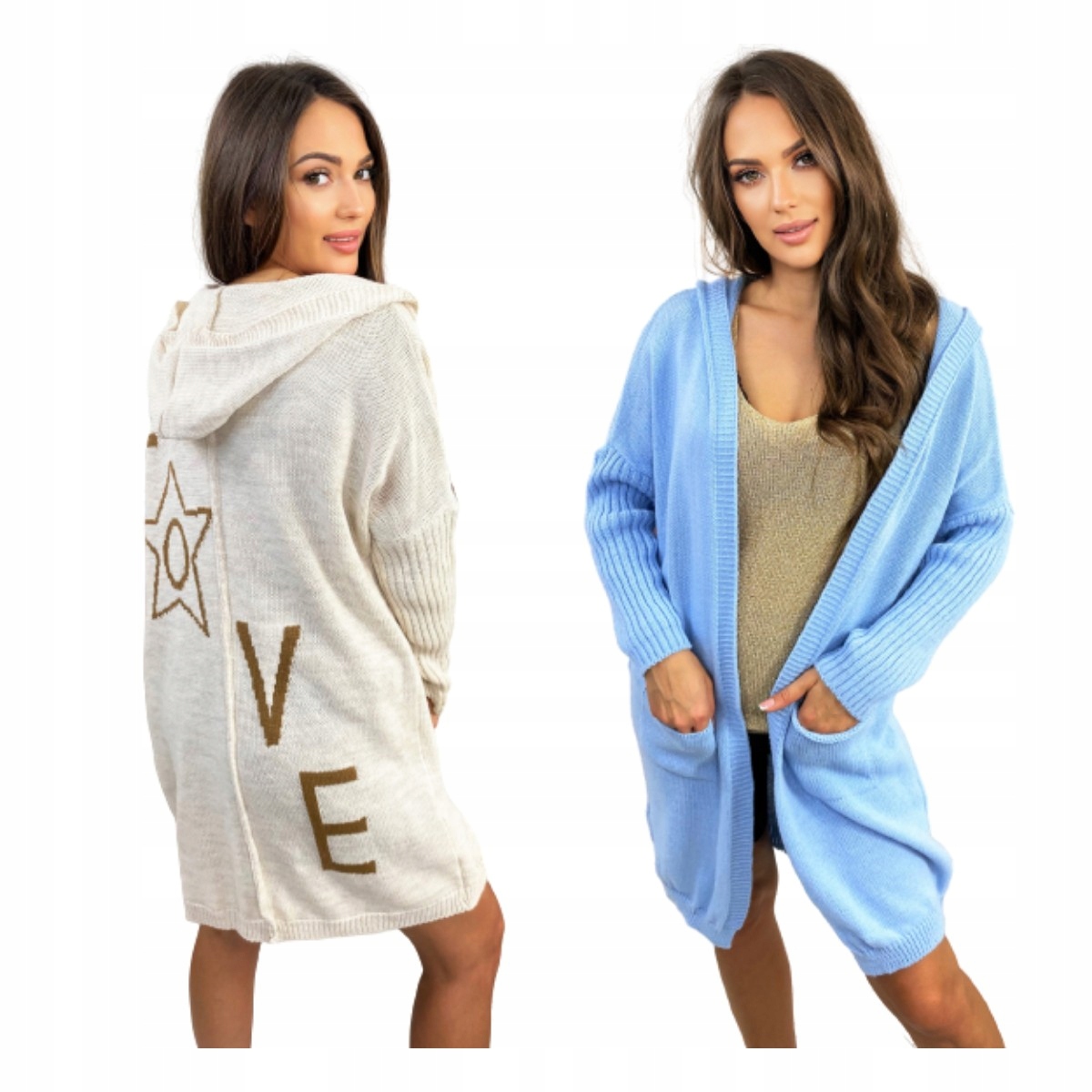 Kardigan S Kapucí Love Barvy