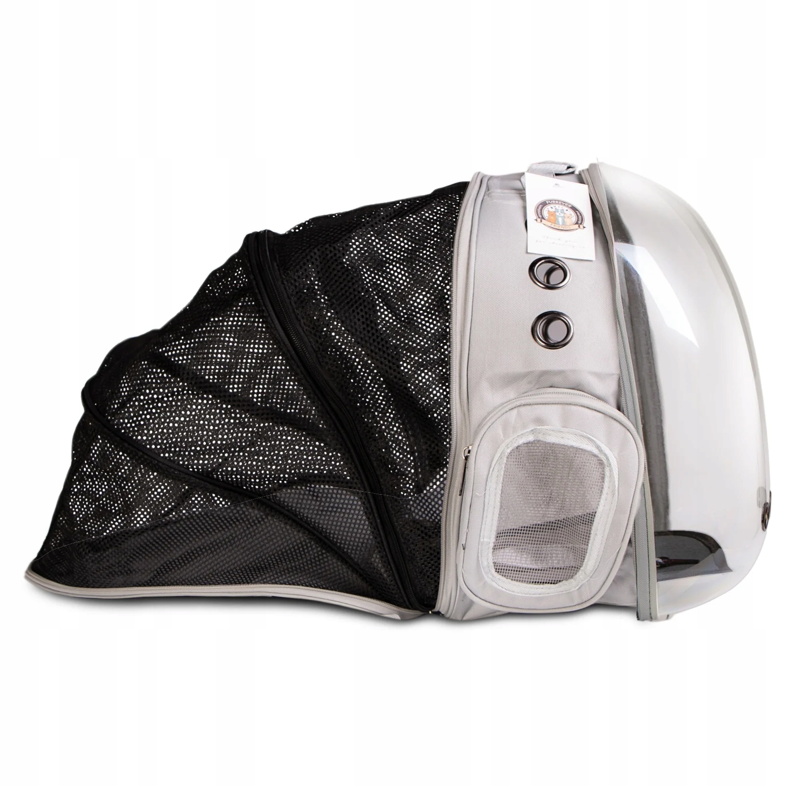 Levně Batoh Přepravka Pro Kočky Králičího Psa Rozkládací Stan Taška Šedá