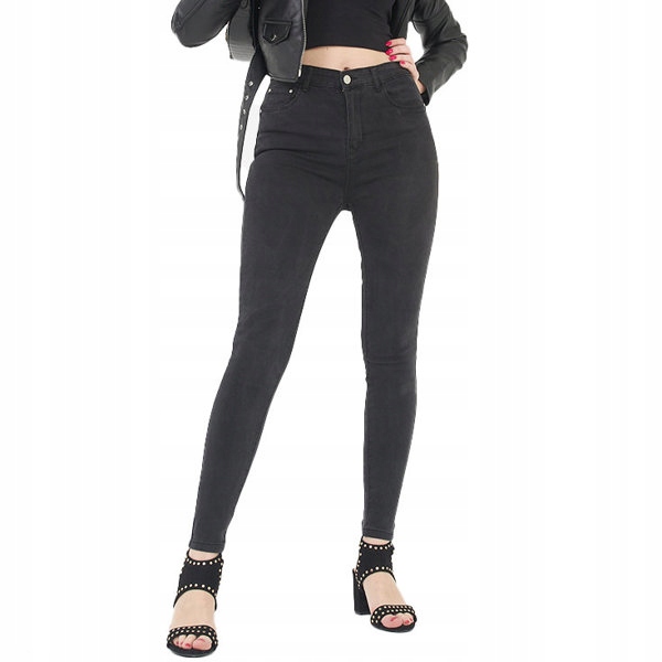

JM1244 Czarne Damskie Spodnie Jeansy L - 40