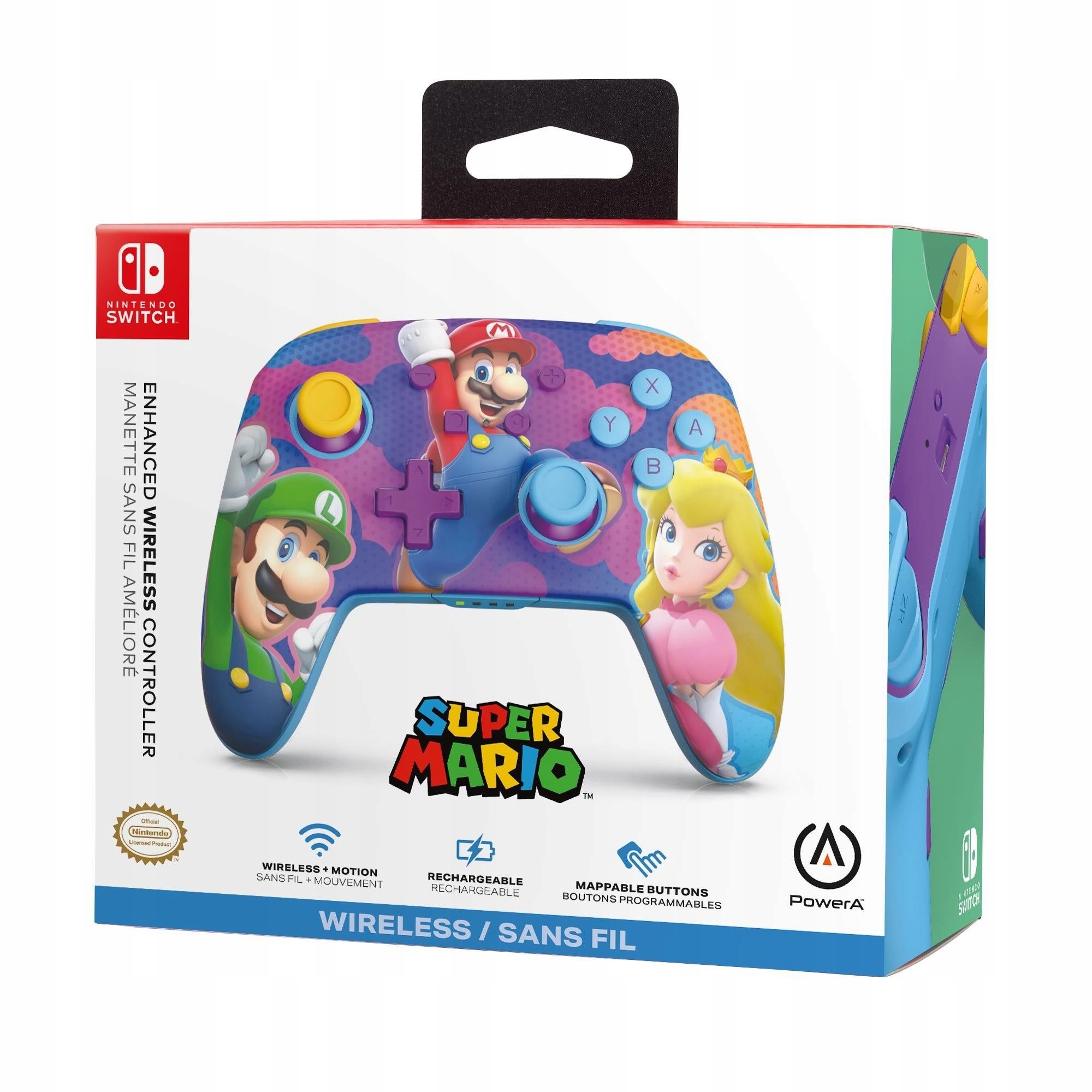 POWERA ENHANCED WIRELESS CONTROLLER - COLOR SPLASH HEROES NINTENDO SWITCH)
