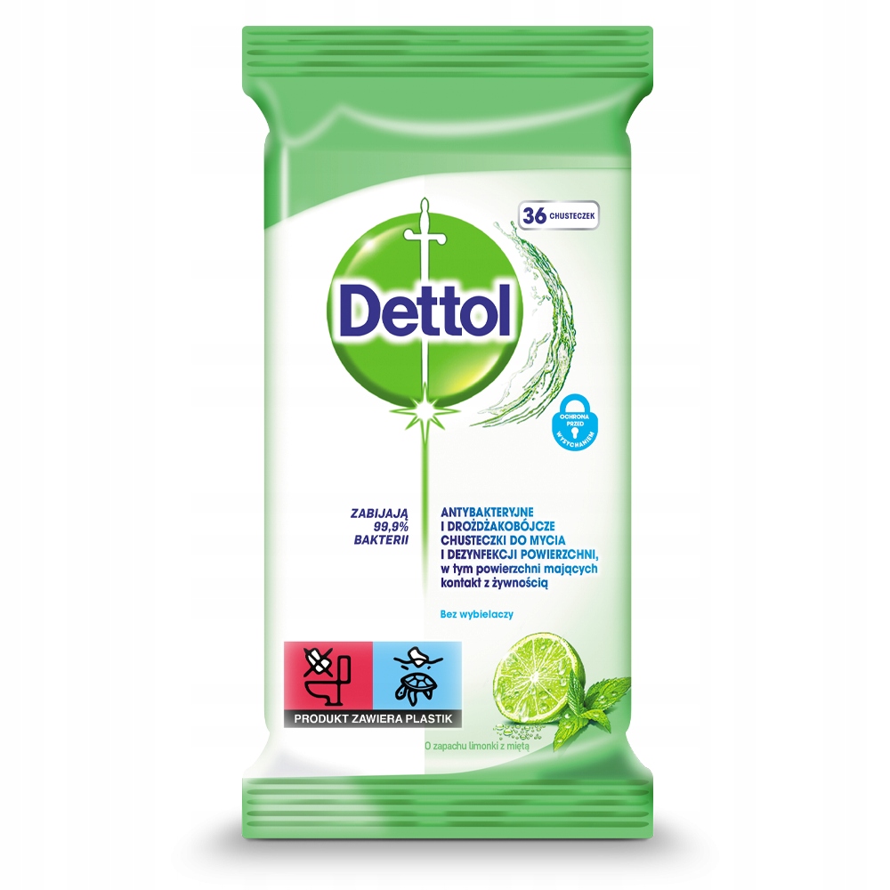 

Dettol chusteczki do dezynfekcji limonka 36szt.