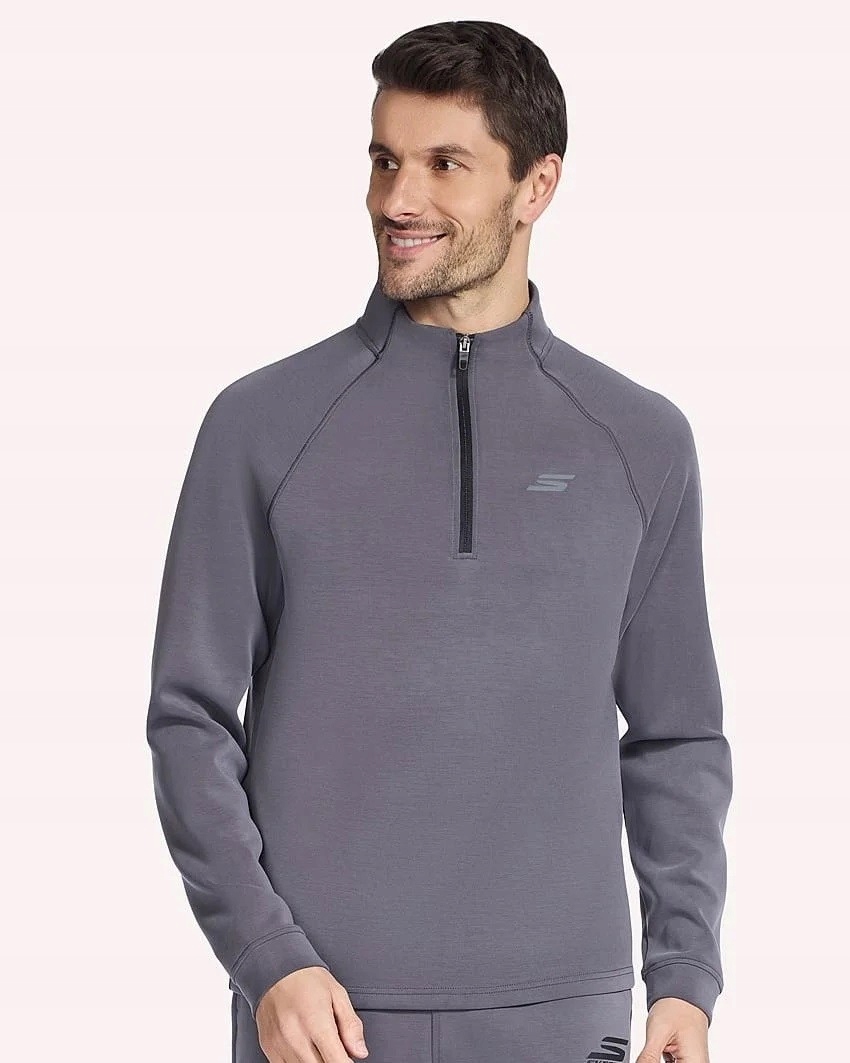 Pánská mikina Skechers Skechcloud Elevate 1/4 Zip šedá LT252 Bkcc