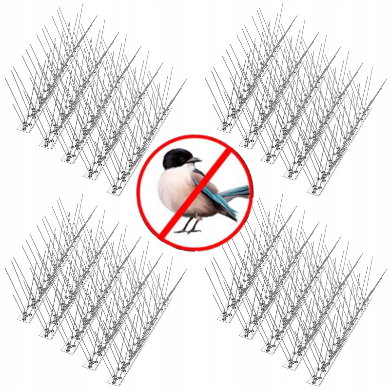 20 x Husté hroty na Vtáky z nehrdzavejúcej ocele proti vtákom 50 cm