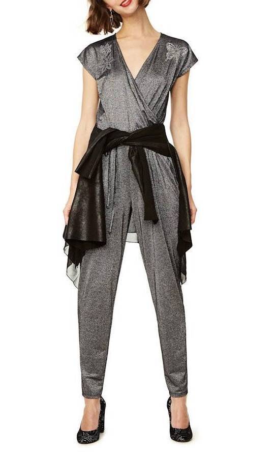 

-60% Kombinezon Desigual Irene czarno srebrny r. L