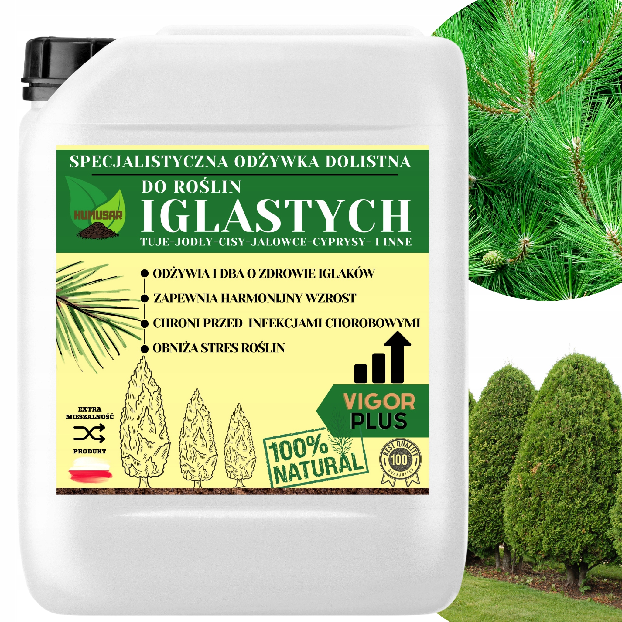 Nawóz Tuje Cisy Iglaki Nawóz Organiczny Zrowy Ogród Odżywka Tuje 10L