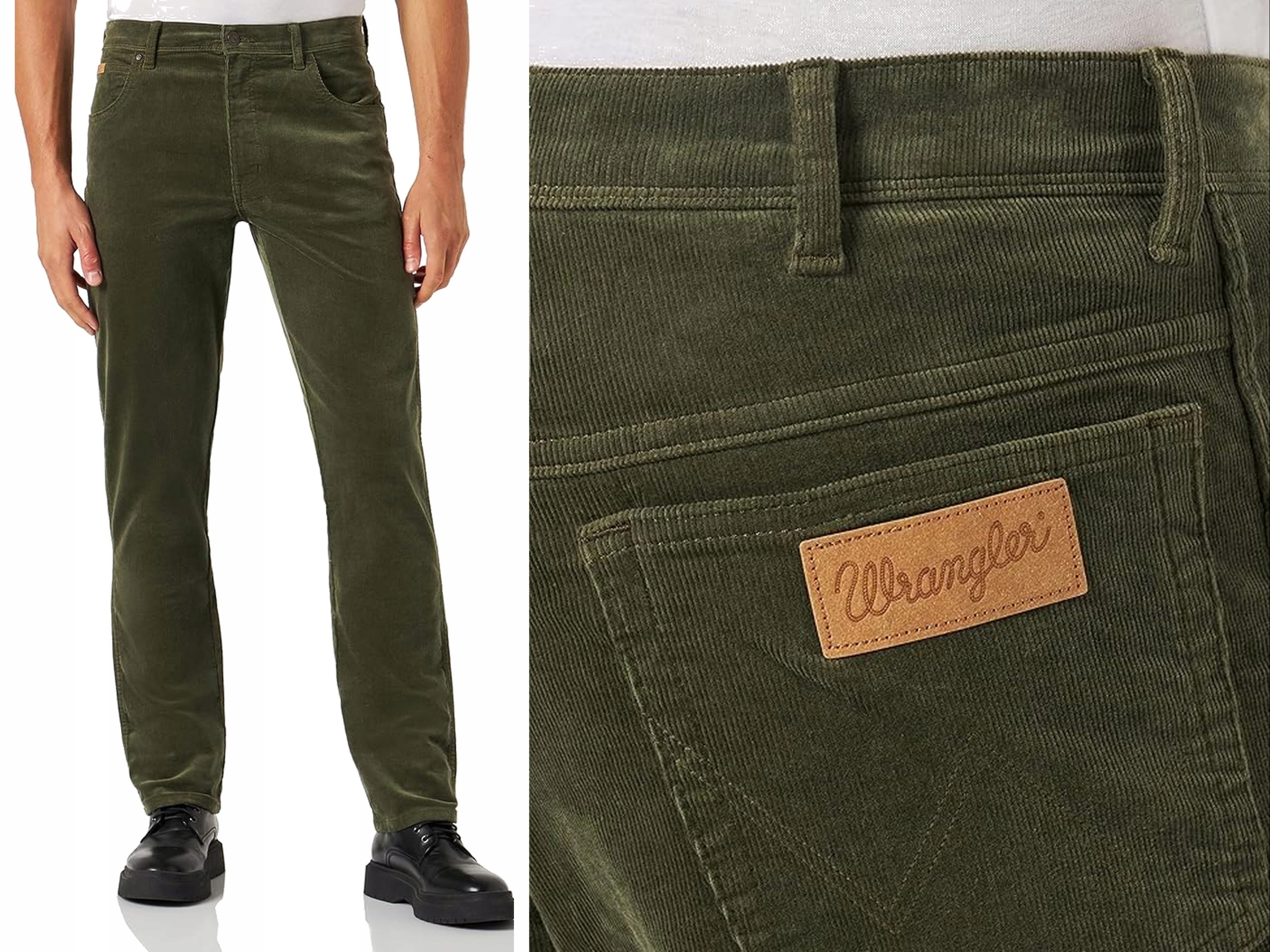 Wrangler Texas Slim pánské džínové kalhoty Military green W40 L32