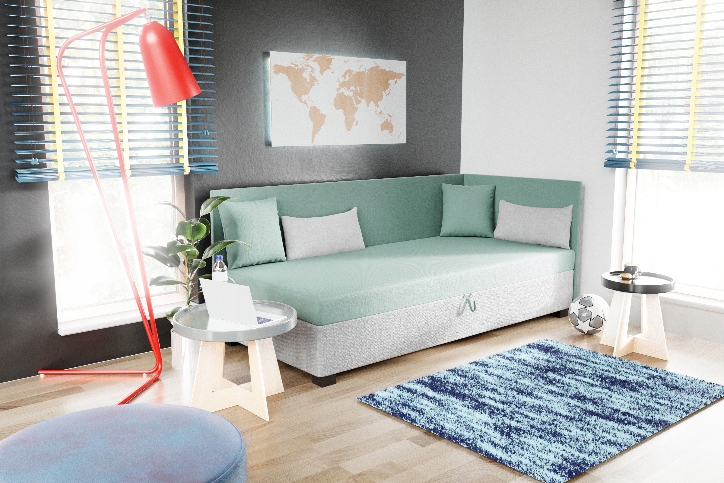 

Łóżko młodzieżowe z materacem Tapczan 80 cm Fabio