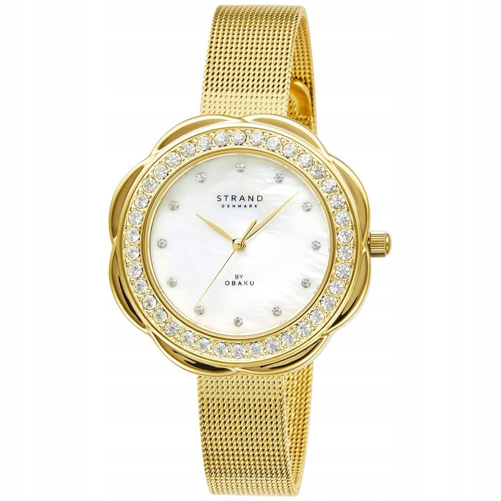 Dámské hodinky Strand S735LXGWMG Zirkony zlaté
