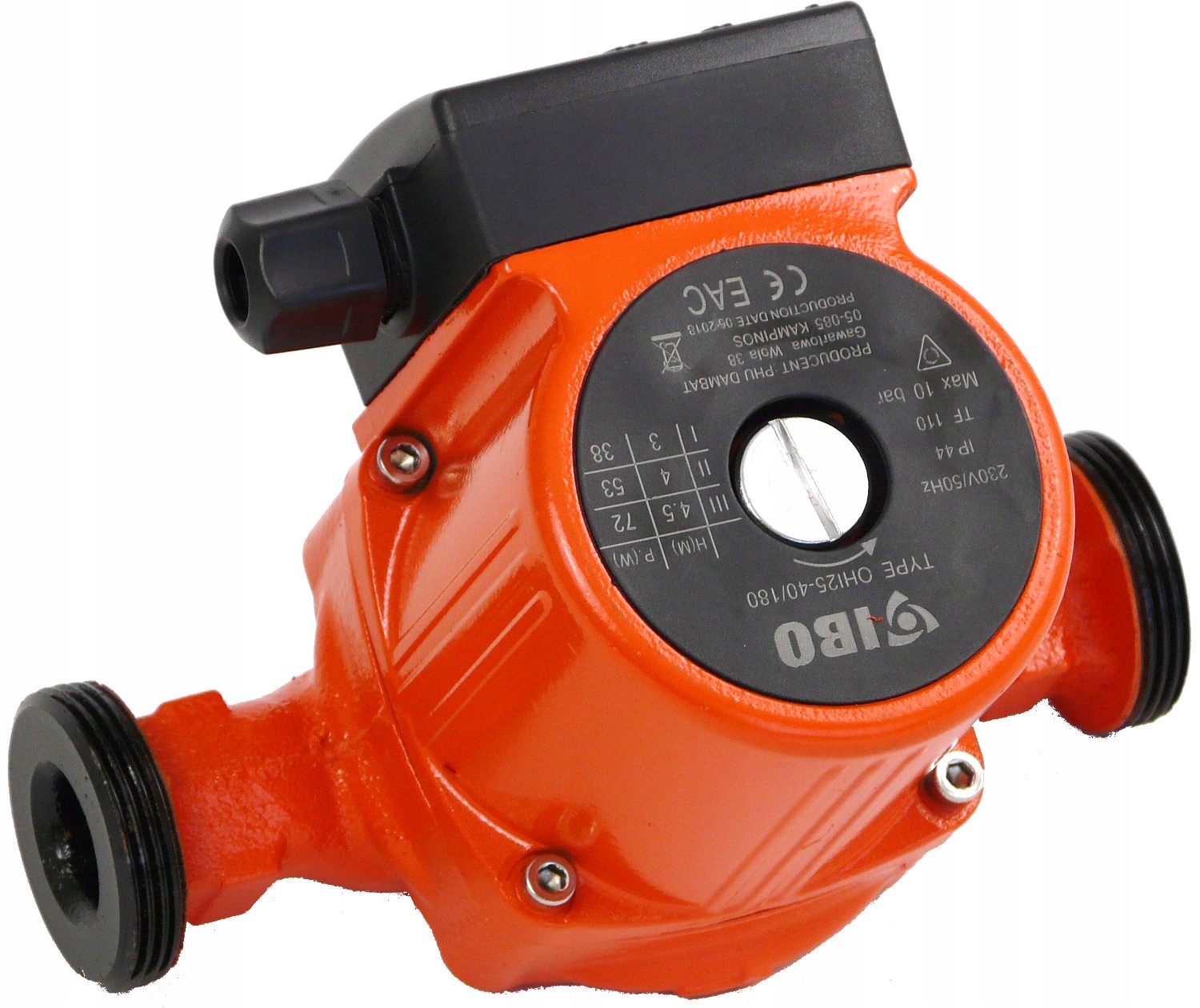 POMPA OBIEGOWA IBO OHI 25/40 Cyrkulacyjna do CO. WYDAJNA MOCNA 72W 180mm Przyłącze wody (