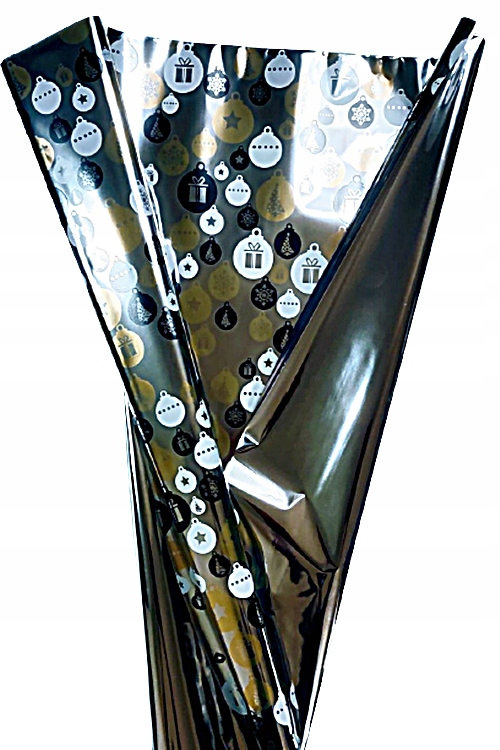

Folia papier do pakowania metaliczna Święta