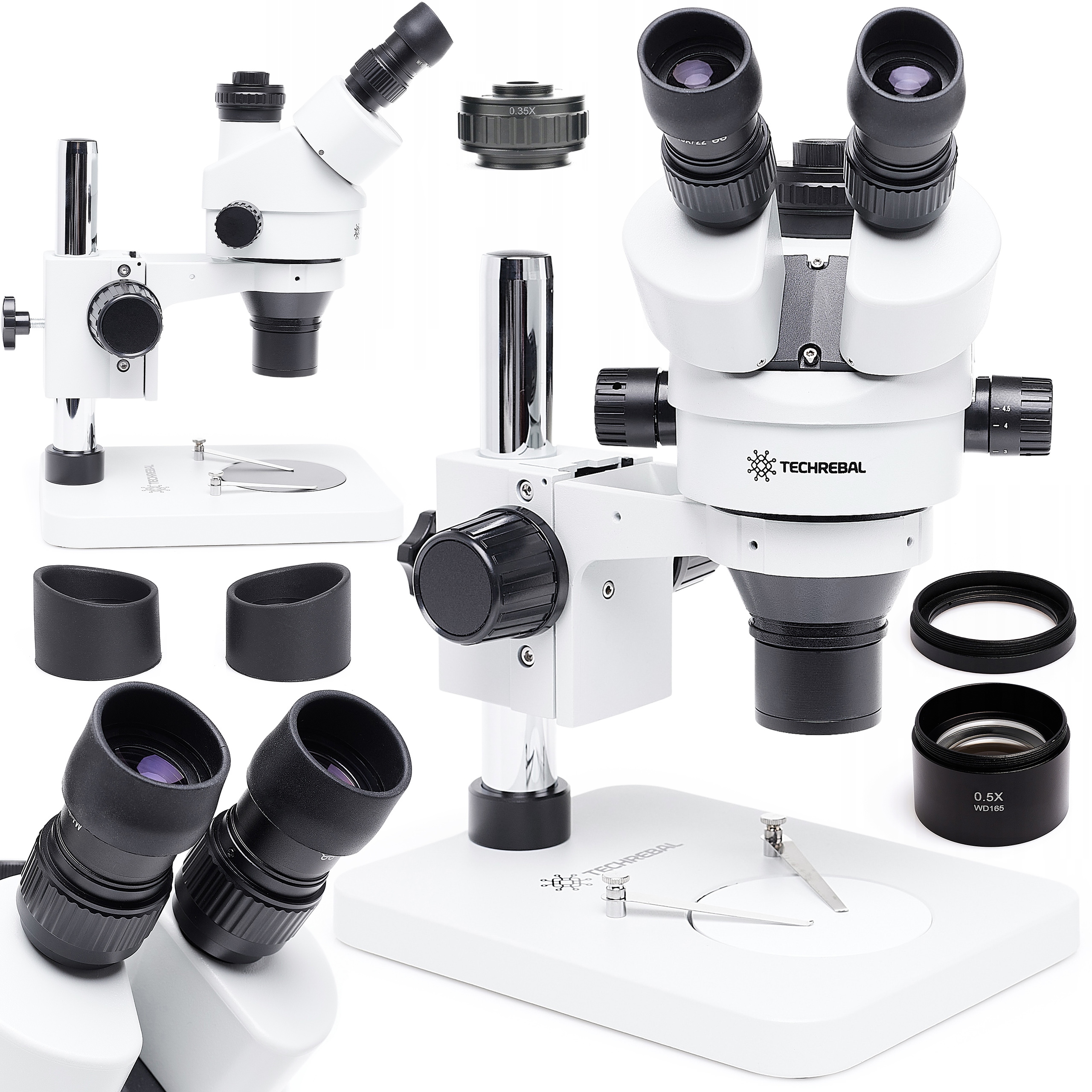Profesionální Stereoskopický Mikroskop 10HT Plus 7-45X Čočka 0,5 Adaptér