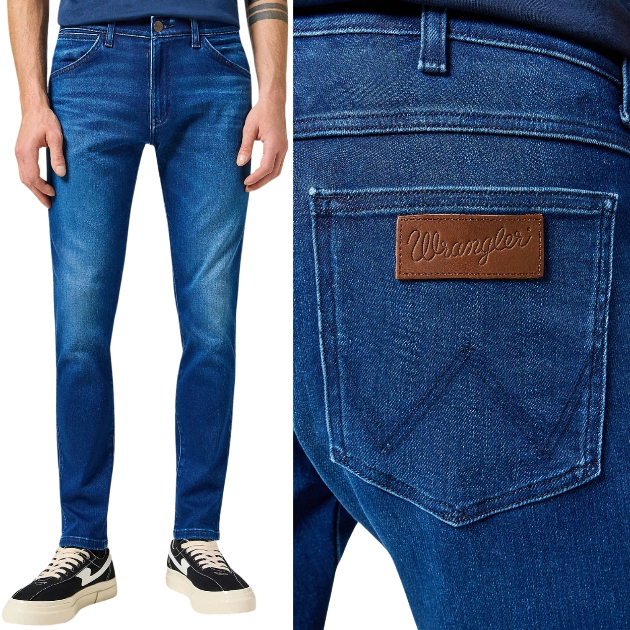 Wrangler Bryson Blue Jam Free To Stretch džínové kalhoty s trubičkami W31 L34