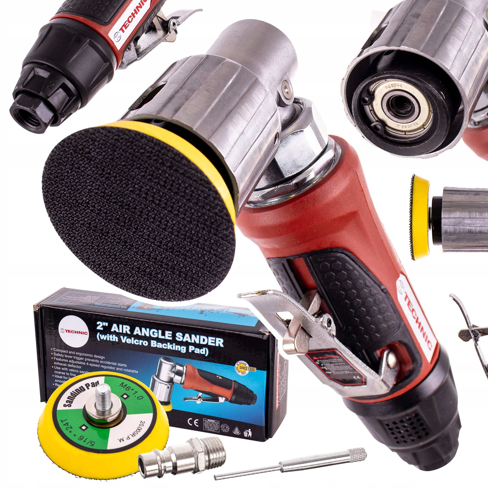 Excentrická Pneumatická Bruska 50 MM Zdvih 3 MM Regulace Otáček