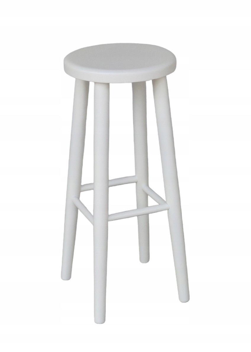 

Taboret Barowy Hoker Drewniany Stołek 70cm Biały