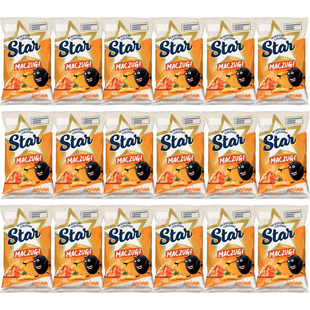 Star Mačičky Kukuřičné křupky s příchutí pizzy 80 g x 18 kusů
