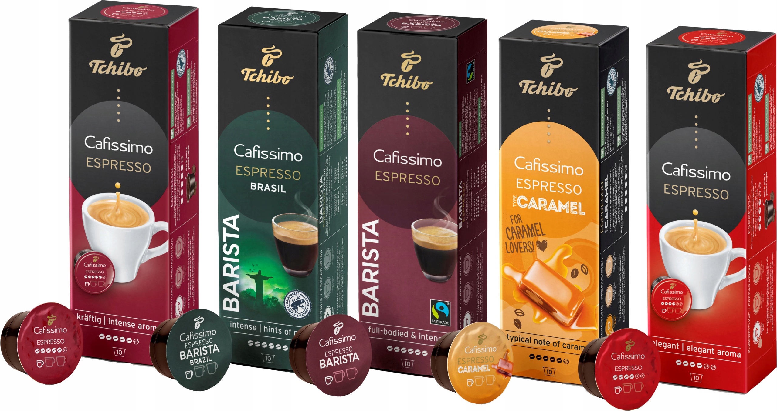 Levně Kapsle Tchibo Cafissimo Set 50 ks Espresso