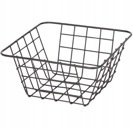 

Kosz koszyk metalowy druciany czarny loft 451
