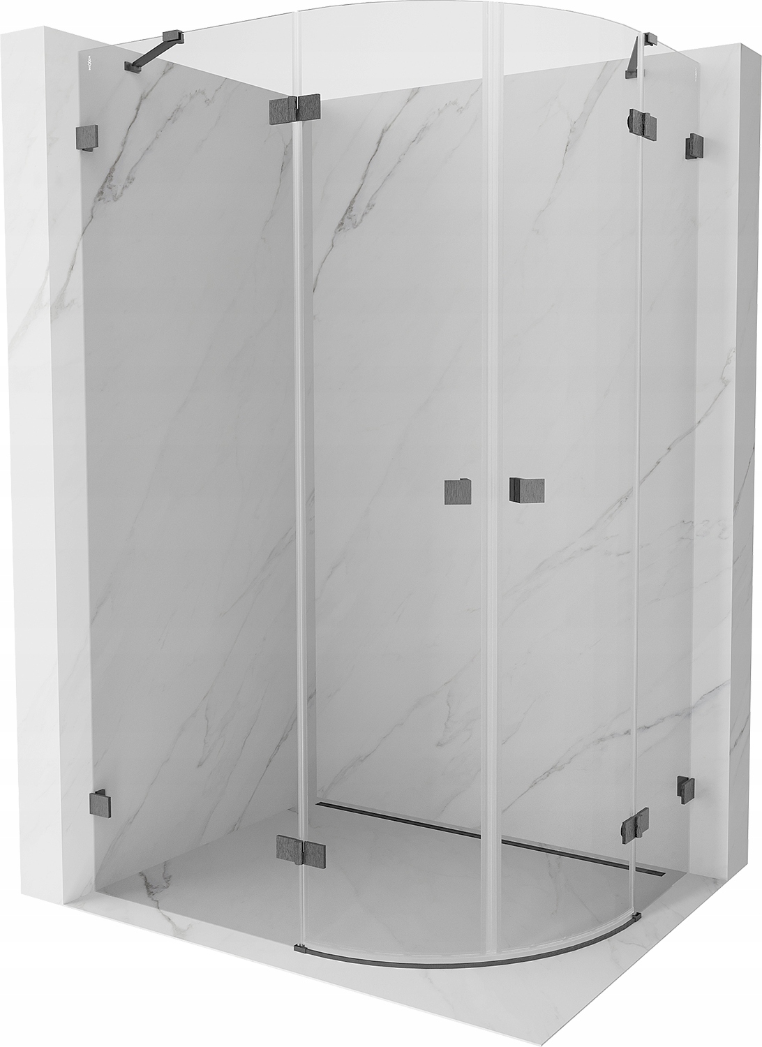 Mexen Lunar sprchová kabina 90x80cm, levá, transparentní sklo