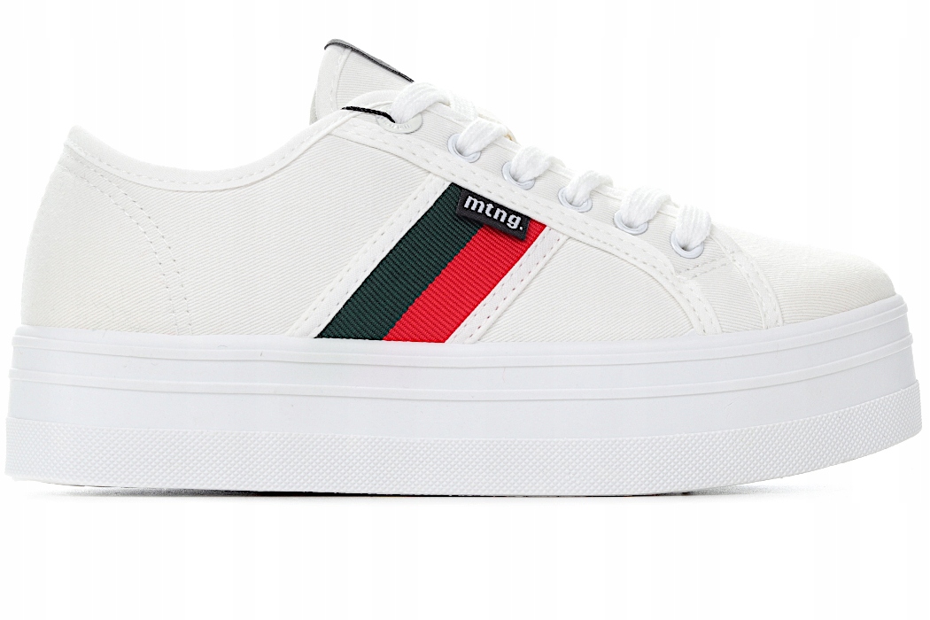 Buty trampki damskie Mustang białe platformy EAN (GTIN) 8434798753107