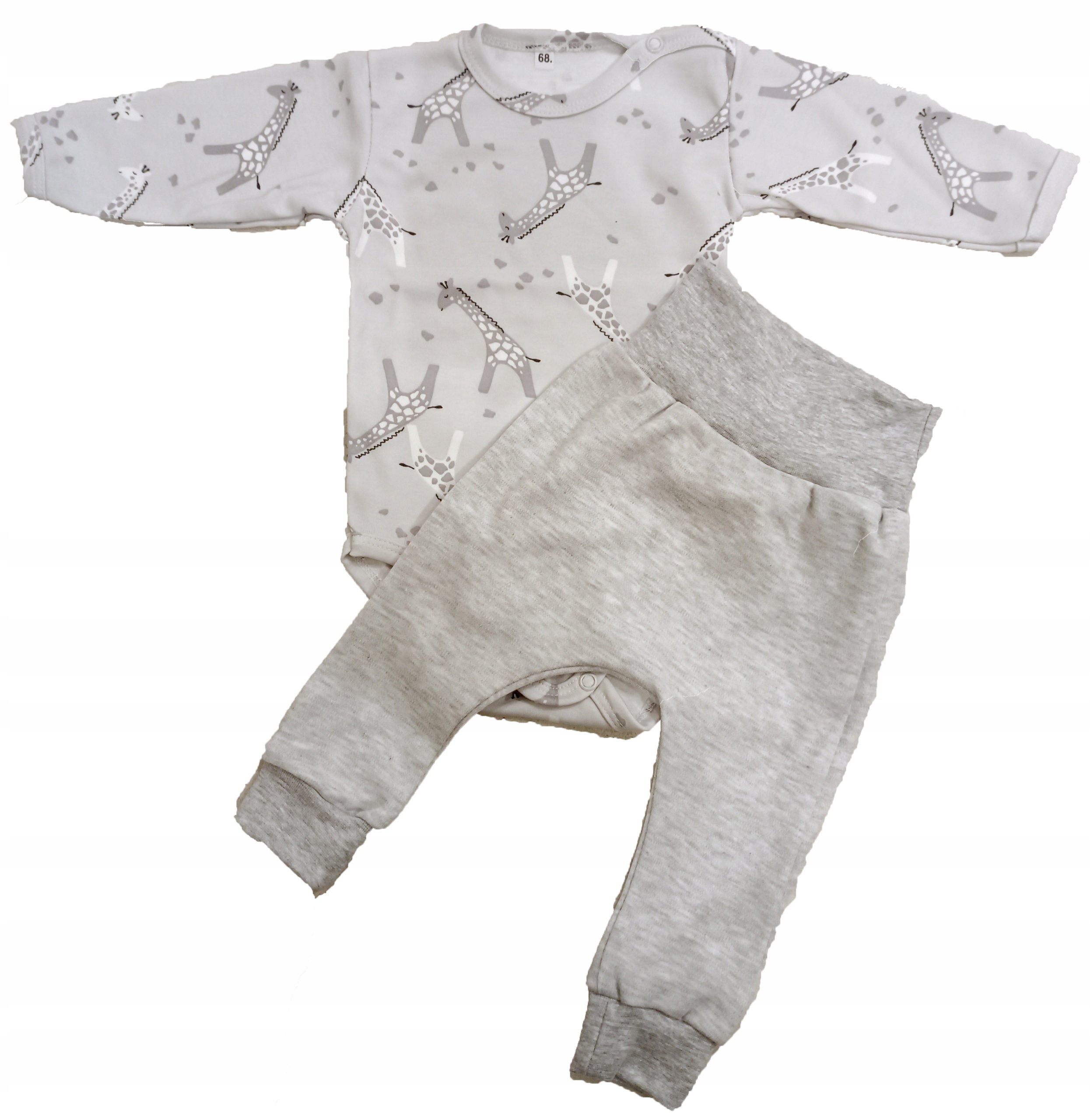 ZESTAW KOMPLET body + półśpiochy bez stópek r. 56