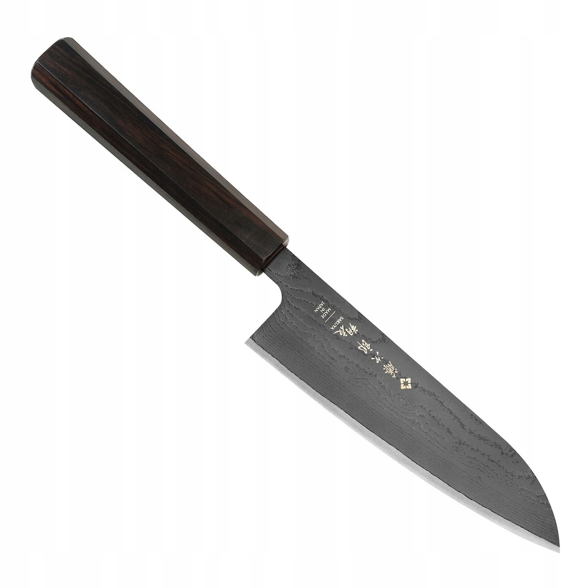 Tojiro Sakuya Black VG-10 Damascus Japonský kuchynský nôž Santoku 16,5 cm