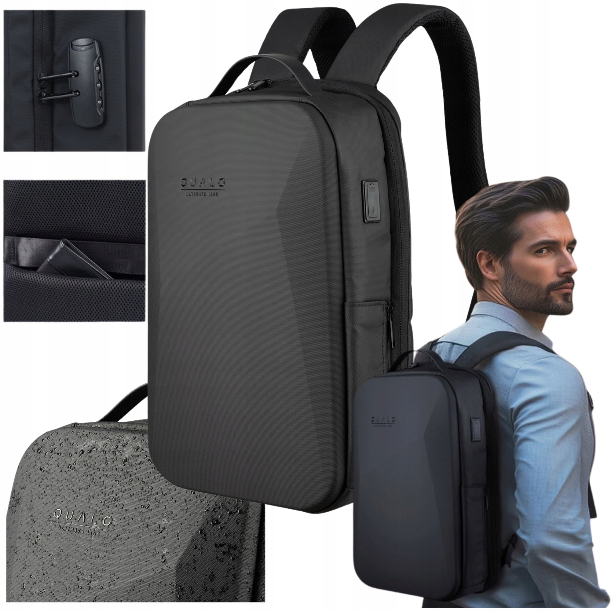 Batoh na notebook pro muže 15,6" do práce Voděodolný Městské cestovní zavazadlo