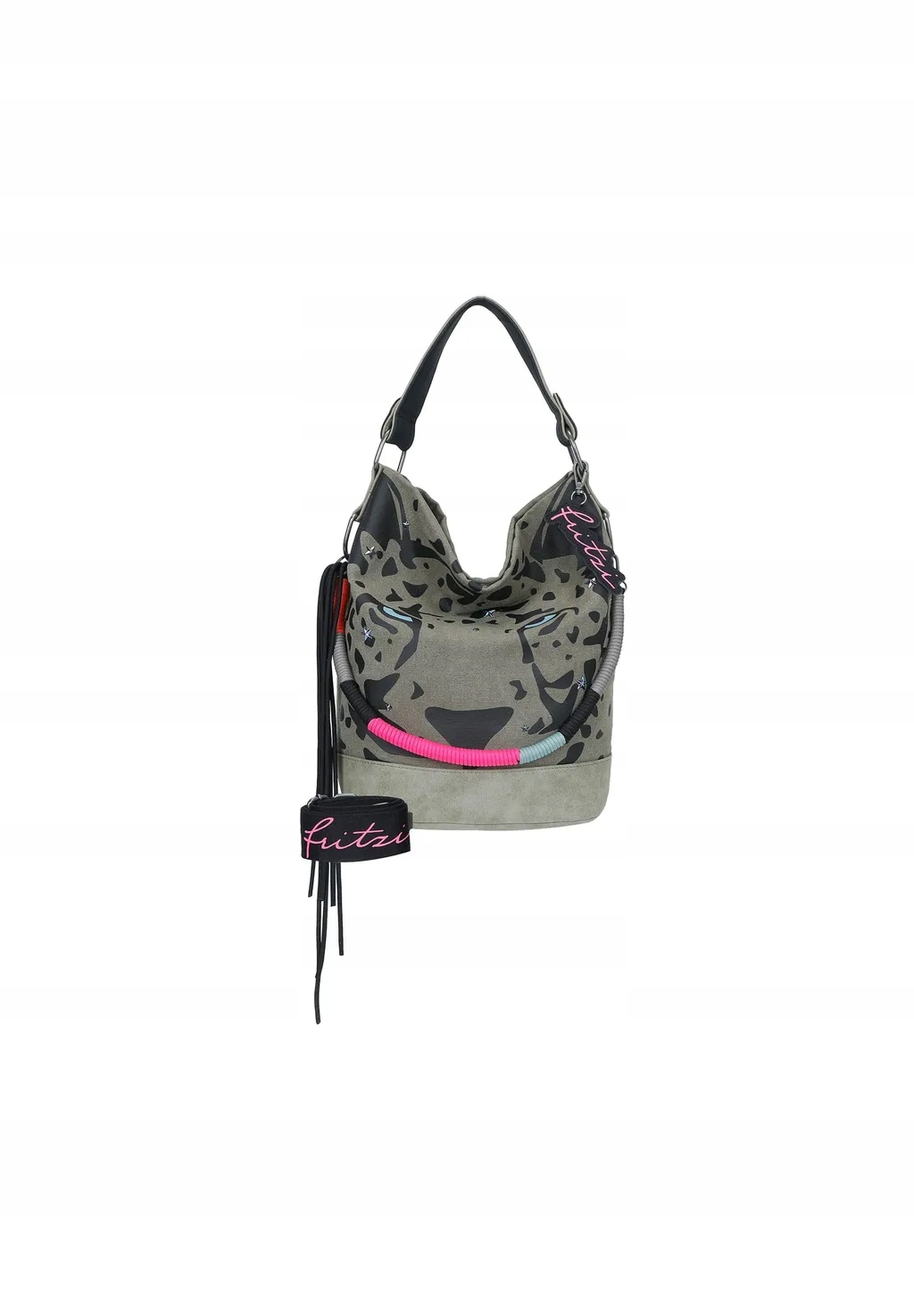 Taška přes rameno „Izzy07 Olga Limited Canvas Panther Spotty