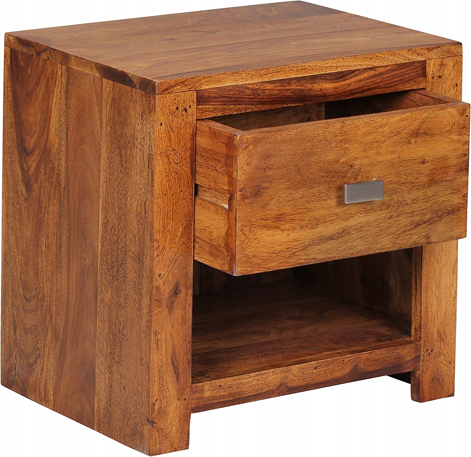 Stolik Nocny z litego drewna półka i szuflada Marka inna