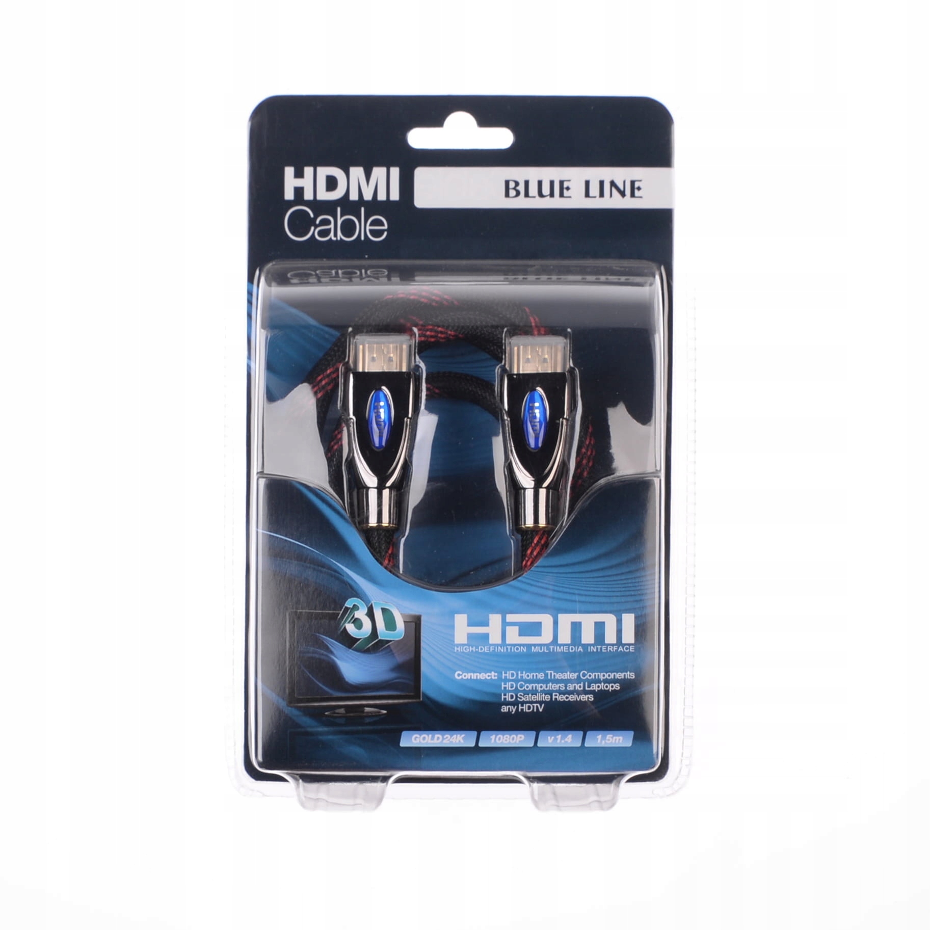 Złącze Hdmi-hdmi Bl 1,5m. Red Line