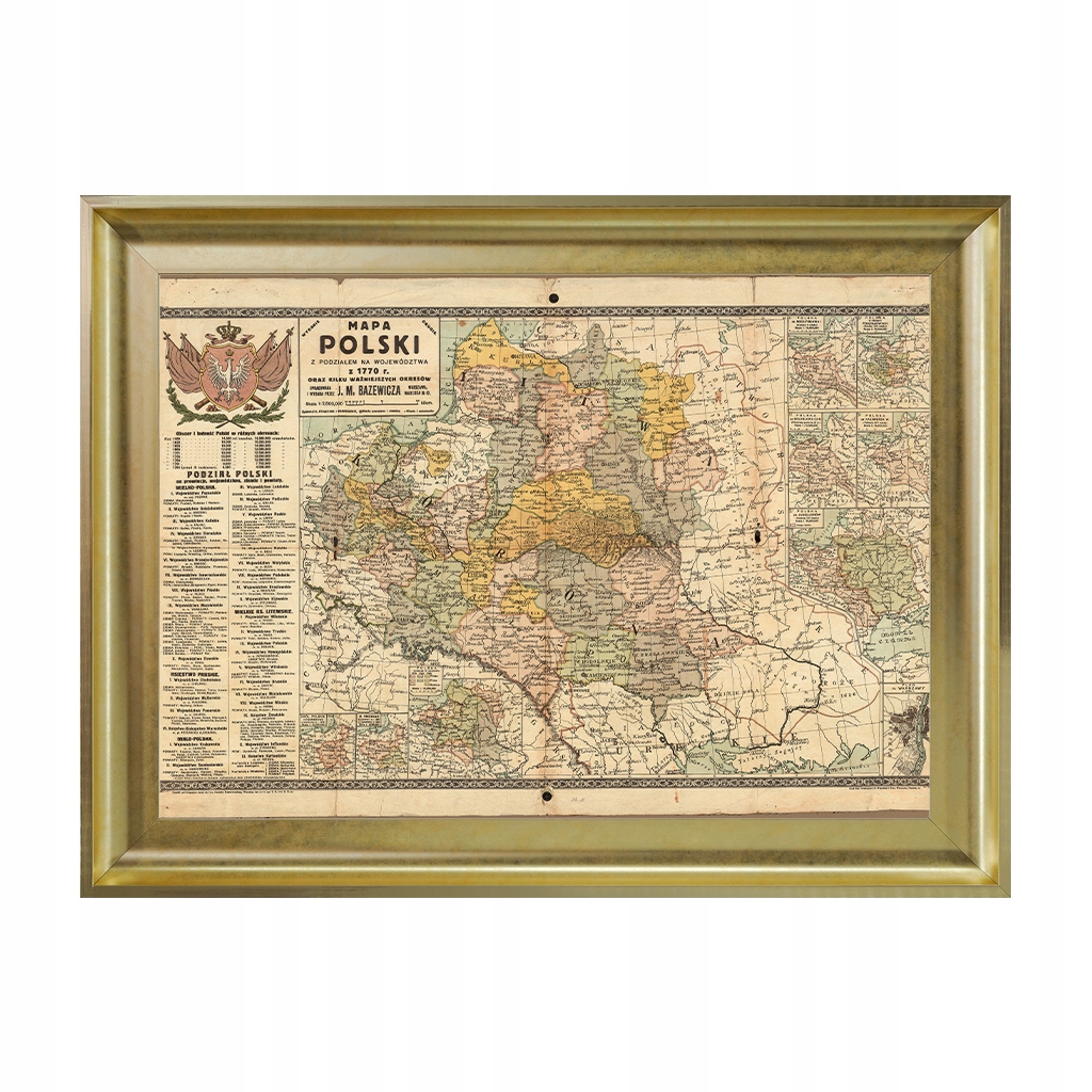 

Mapa Polski z 1770 r. Bazewicz I Rzeczpospolita