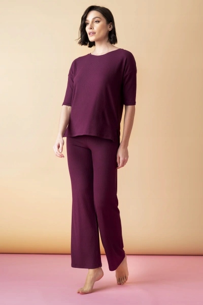 Sonnet dlouhé žebrované pyžamo s 3/4 rukávem, velikost XL