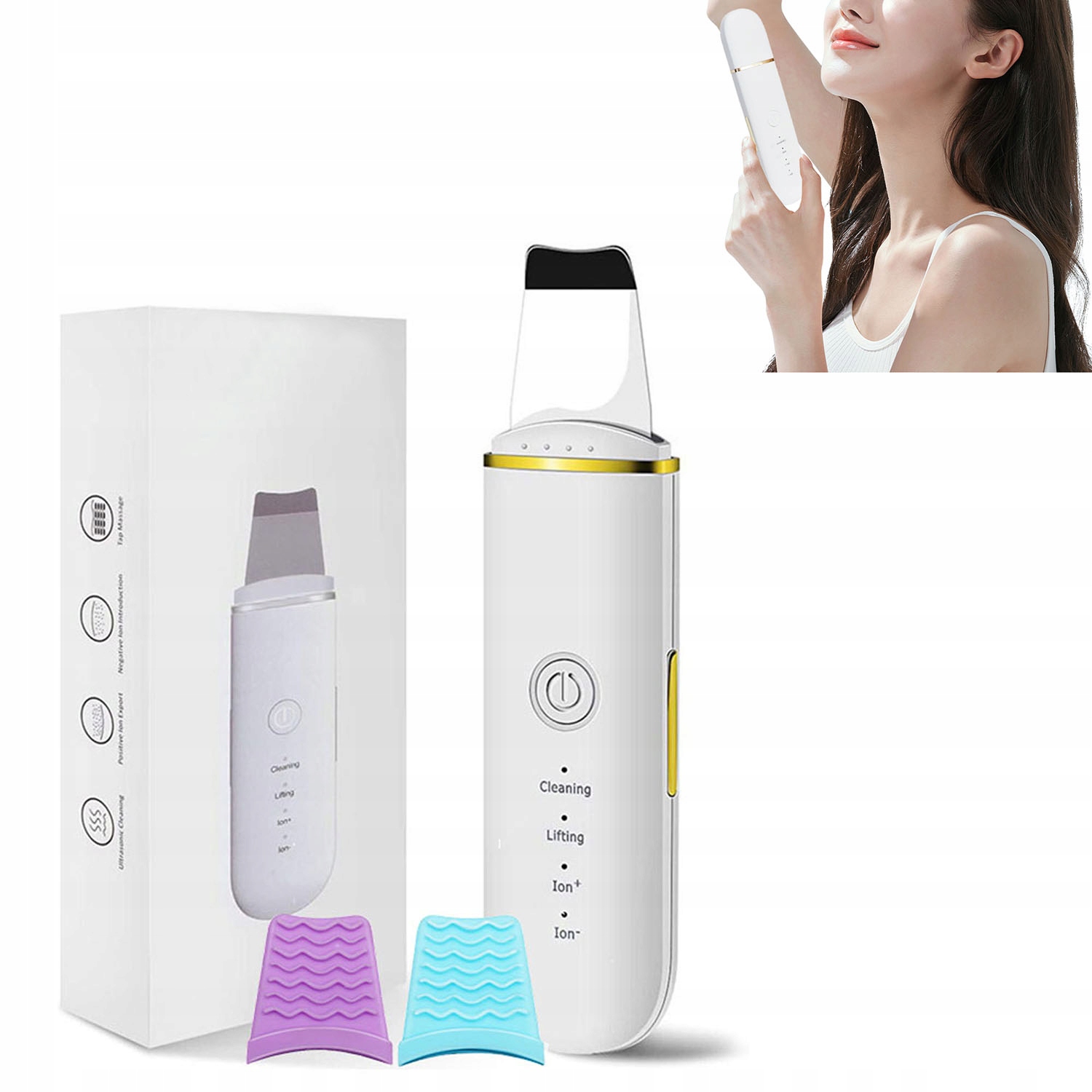 Bezdrátový Kavitační Peeling Ems Ion Ultrazvuk Čištění Obličeje