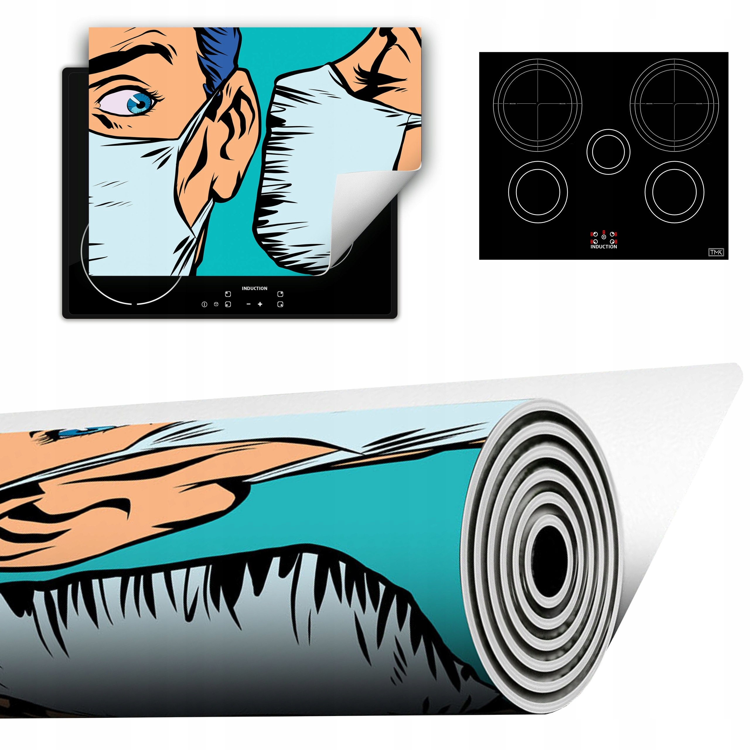 Vinylová Podložka Do Kuchyně Více Místa 70x52 pop art. Maska