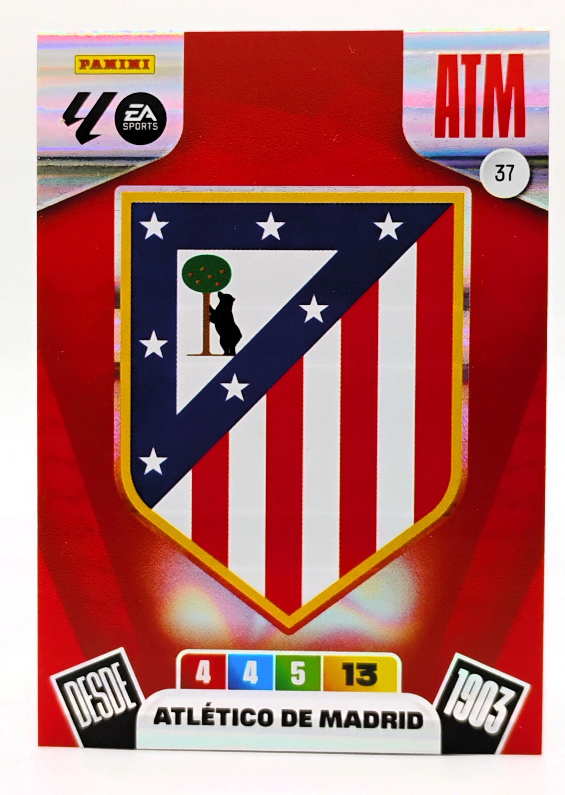 Panini La Liga 2025-2026 Team Badge Logo 37 Escudo Atletico Madryt