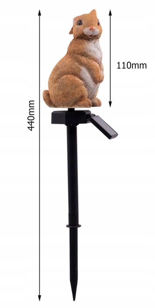 Lampa ogrodowa solarna led zajączek dekoracja Liczba sztuk 1 szt.