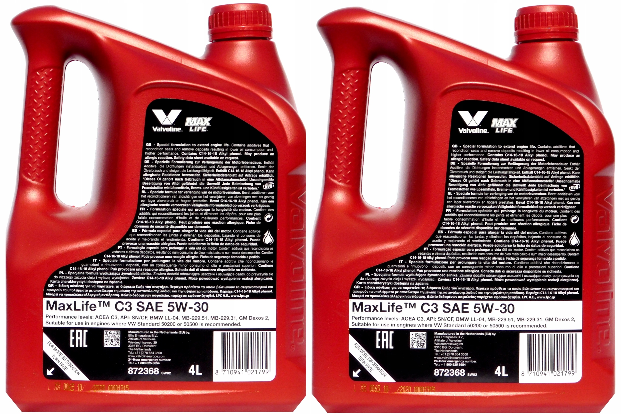 Valvoline maxlife c3 Valvoline maxlife c3