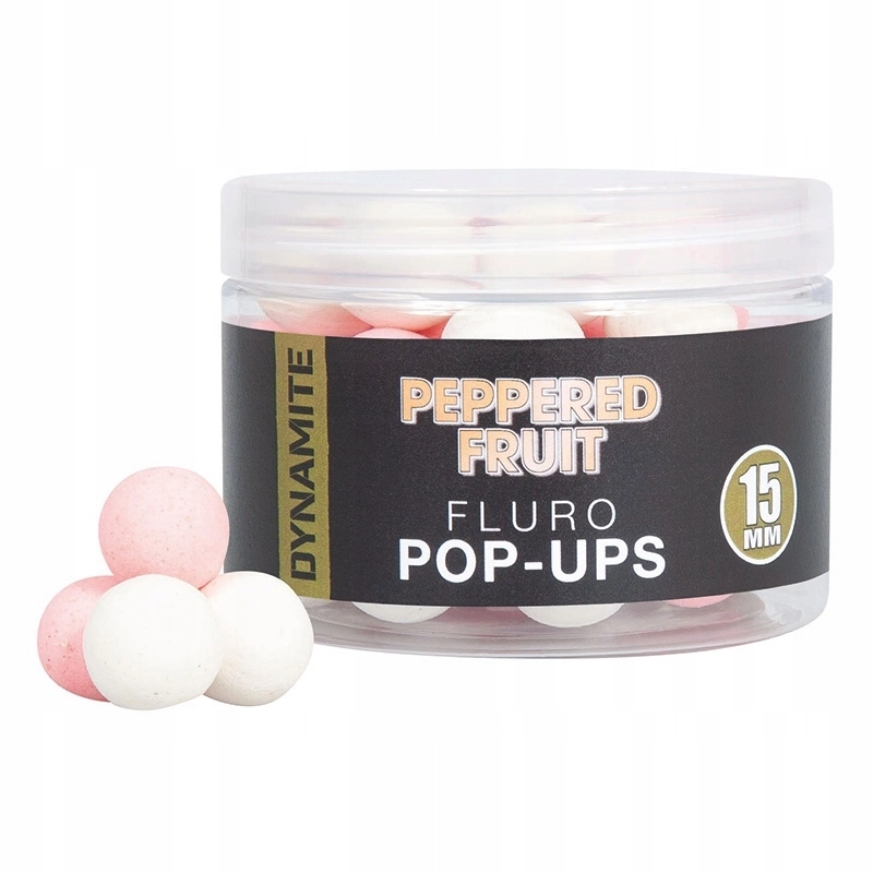 Dynamite Baits Kulki proteinowe pływające Peppered Fruit pop up Fluro 15mm