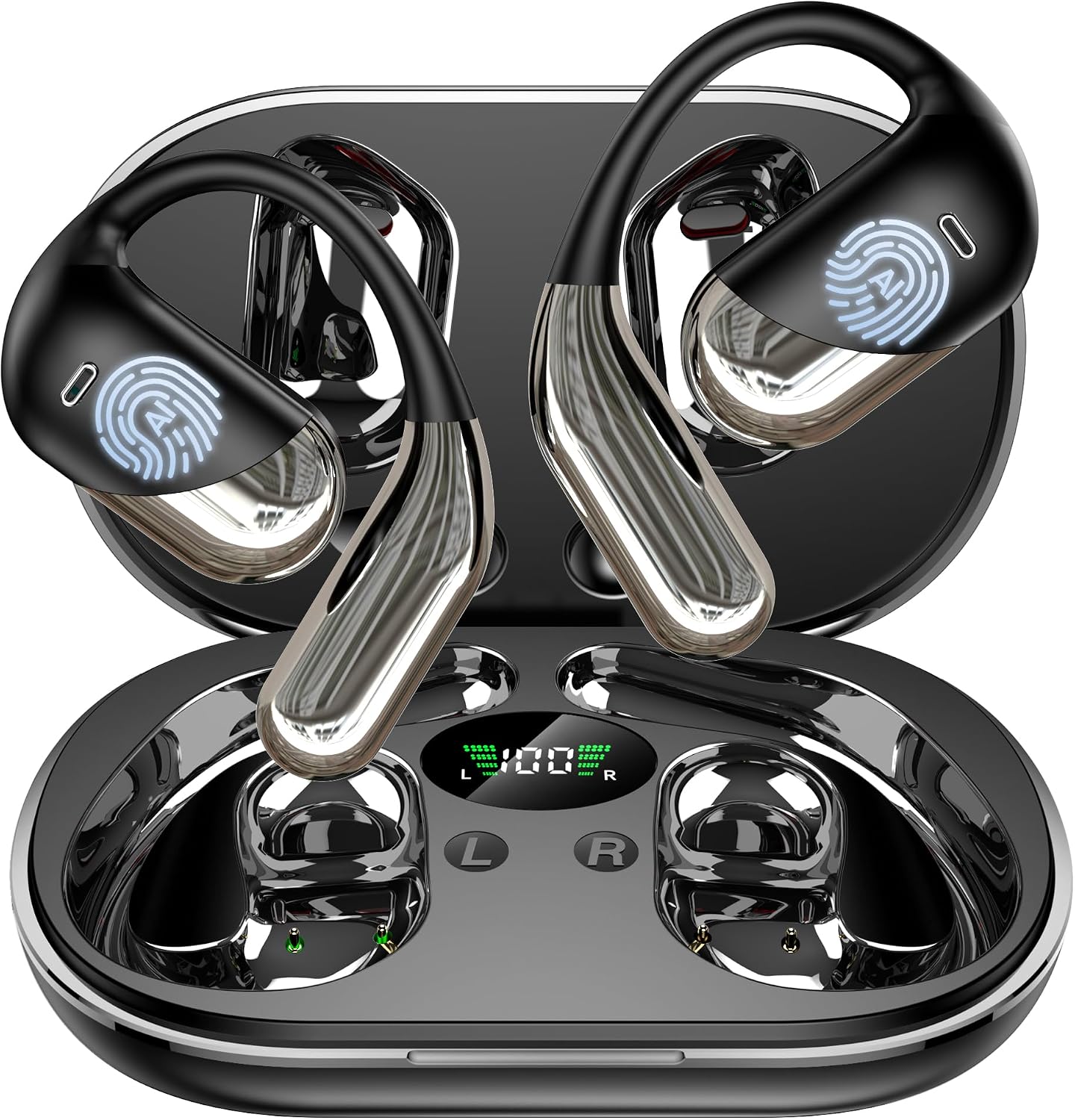 Słuchawki Tłumacz Ai Paekole Q16 H3 144 Języki Open Ear Bluetooth 6.1 Case
