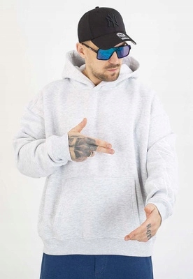 Mikina Jigga Wear S Kapucí Baggy Written Tag šedá