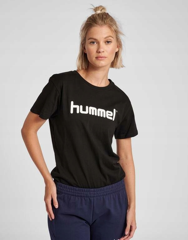 HUMMEL KLASICKÉ ČIERNE TRIČKO LOGO KONTRAST 4DP HMR__XL