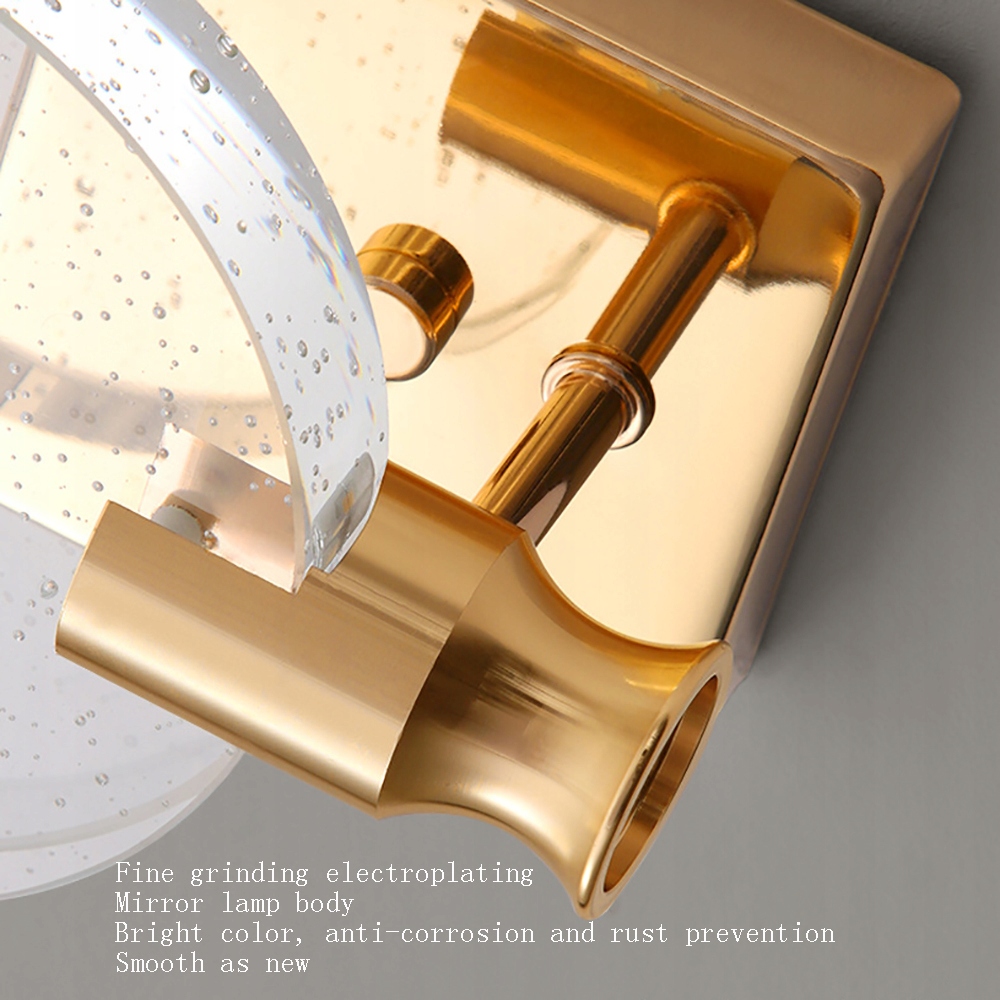 6Wciepłe światło żelazna kryształowa lampa ścienna Liczba punktów światła 1