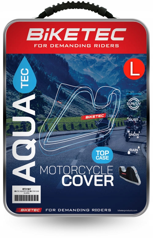 POKROWIEC MOTOCYKLOWY BIKETEC L Z KUFREM AQUATEC