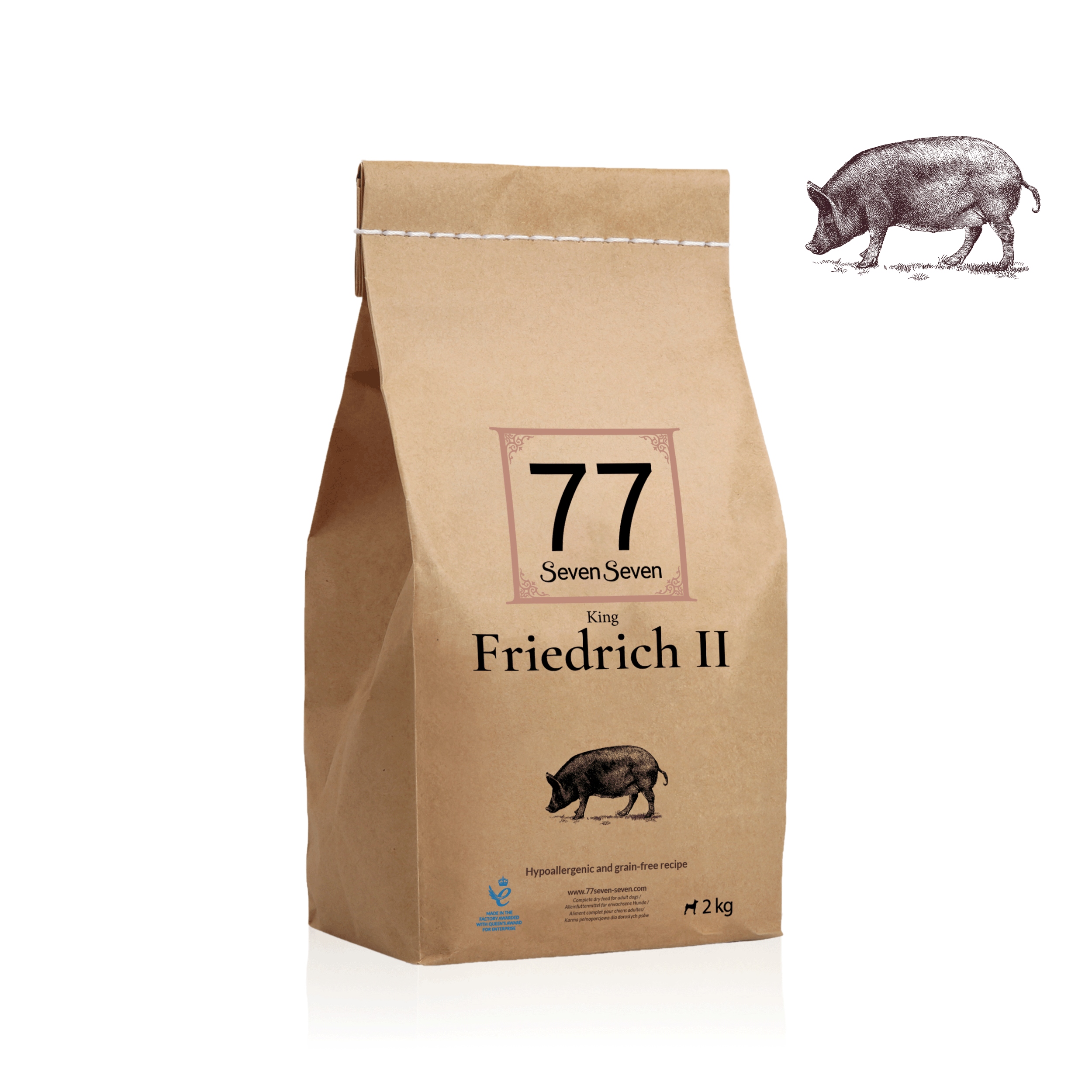 77 Friedrich II suché krmivo Vepřové maso se zeleninou a ovocem 2 kg